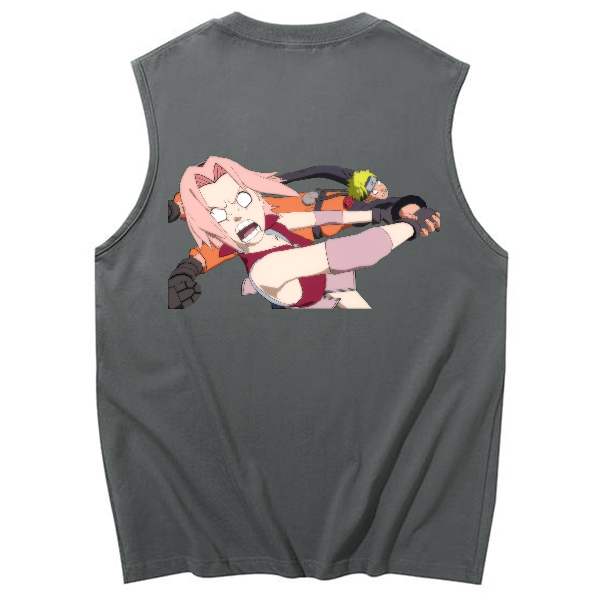 （画像用） NARUTO -ナルト- 春野サクラ Haruno Sakura コットン100％タンクトップ（背面プリント）